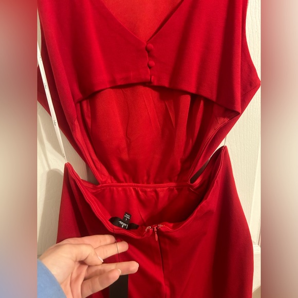 {LULUS} Undeniable Attraction Red Cutout Bodycon Mini Dress NWT - Picture 12 of 15